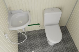 Trailer/caravan toilet interior